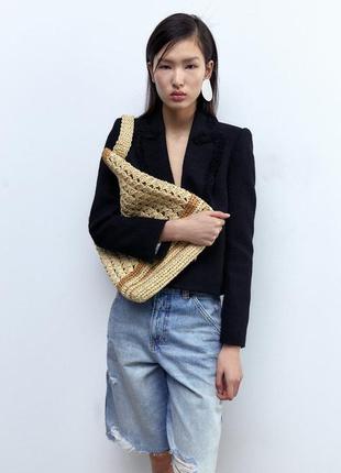 Плетена сумка-шопер zara2 фото