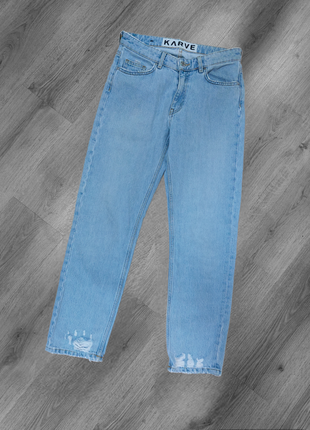Крутые прямые джинсы светлые karve