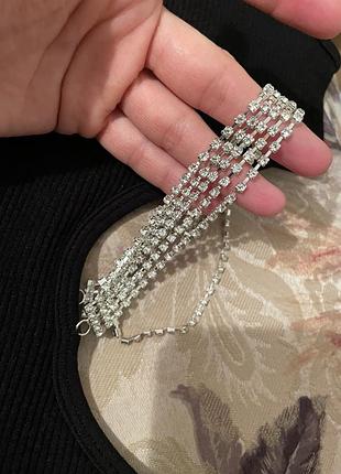 Боді з вирізом з камінцями з ланцюжками zara