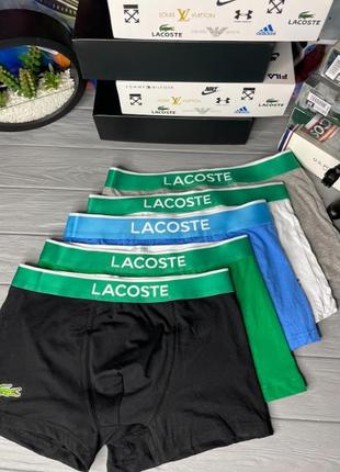 Подарочный набор трусы lacoste -5 шт в коробке1 фото