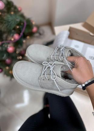 Ugg neumel grey шикарные зимние ботинки с натуральным мехом /осень/зима/весна😍2 фото