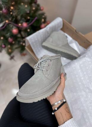 Ugg neumel grey шикарные зимние ботинки с натуральным мехом /осень/зима/весна😍6 фото