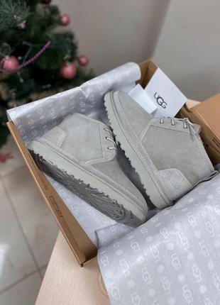 Ugg neumel grey шикарные зимние ботинки с натуральным мехом /осень/зима/весна😍9 фото