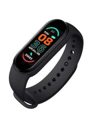 Фитнес браслет fitpro smart band m6 (смарт часы, пульсоксиметр, пульс). kx-598 цвет: черный10 фото