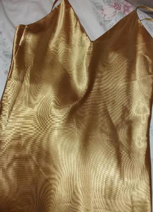 Платье сетка-чехол золото.4 фото