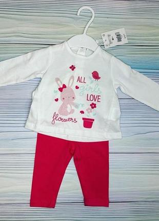 Дитячий костюм з легінсами на дівчинку 62 р. 3-6 міс.