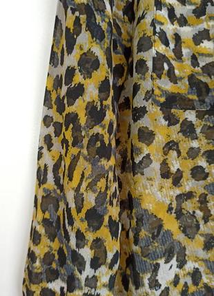 🖤▪️шифоновая блуза в виде зверята принт limited ▪️🖤 анималистичный леопардовый леопард лето осень весна нарядная в стиле zara3 фото