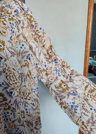 Блуза прозрачная батал рукав длинный3 фото