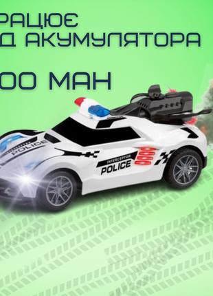 Швидкісна машинка на пульт керуванні перегонова поліцейська на акумуляторі з led підсвіткою ll3 фото