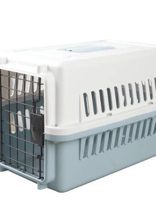 Переноска контейнер для собак и кошек с металлическими креплениями + замок  для авиа ll