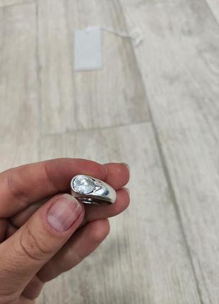 Серебряная кольца с большим камнем, кольцо, обручка5 фото
