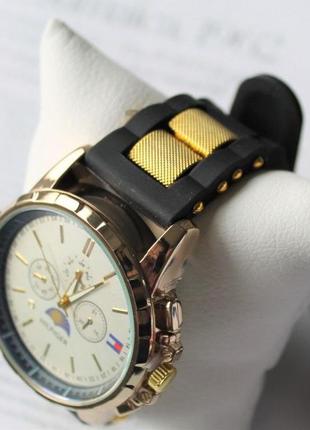Мужские часы tommy hilfiger black&amp;gold2 фото