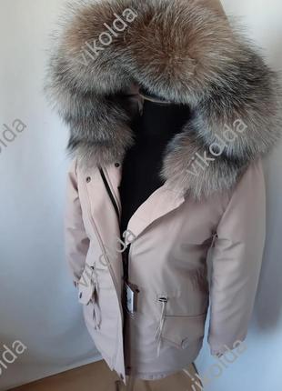 Женская зимняя куртка парка с мехом блюфрост с 44 по 582 фото