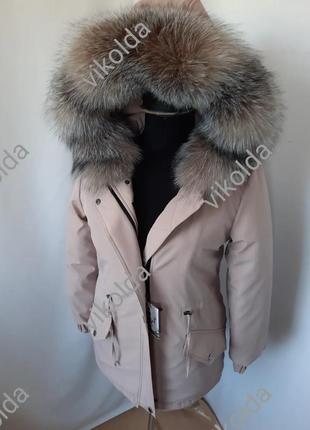 Женская зимняя куртка парка с мехом блюфрост с 44 по 586 фото