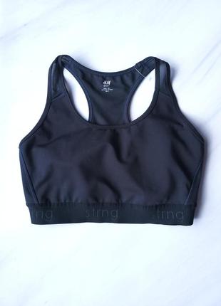 Спортивний топ з сіткою  h&m чорний