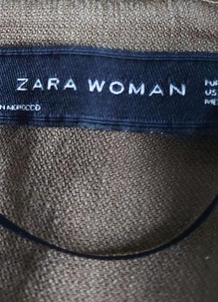 Брендовий льняний жакет zara6 фото