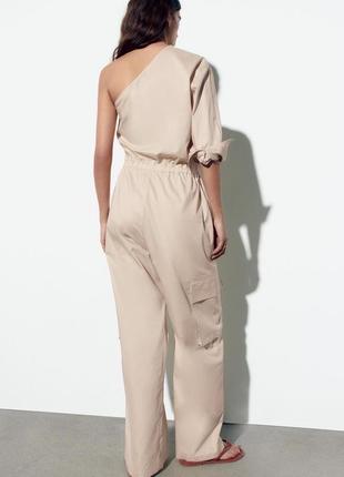 Распродажа!!!стильный комбенизон брюками, женский комбез на один рукав, карго zara5 фото