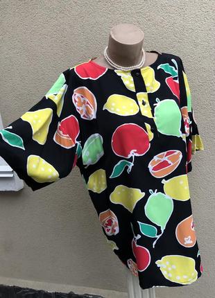 Винтаж,разноцветная блуза,рубаха штапельная,большой размер1 фото