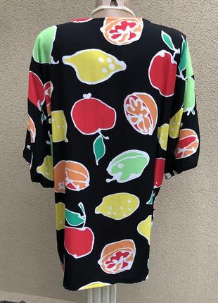 Винтаж,разноцветная блуза,рубаха штапельная,большой размер10 фото