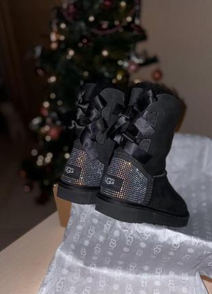 Ugg black diamond high стильные женские сапоги с мехом /осень/зима/весна😍3 фото