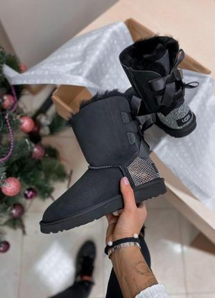 Ugg black diamond high стильные женские сапоги с мехом /осень/зима/весна😍5 фото