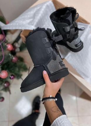 Ugg black diamond high стильные женские сапоги с мехом /осень/зима/весна😍2 фото