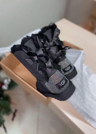 Ugg black diamond high стильные женские сапоги с мехом /осень/зима/весна😍1 фото