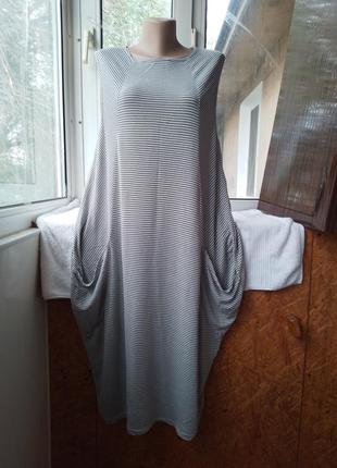Брендове віскозне трикотажне плаття міді бохо великого розміру батал2 фото