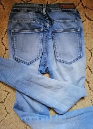 Голубые скинни деним джинсы узкие светлые h&m размер 38 - 403 фото