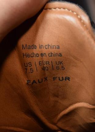Ботинки aldo winter leather fur зимние мужские. оригинал. 40 - 41 р./ 26 см.8 фото