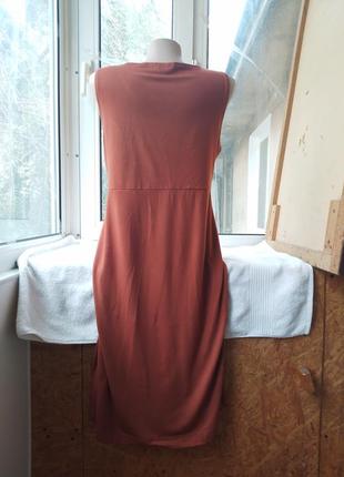 Брендове віскозне трикотажне плаття міді великого розміру7 фото