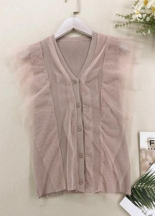 Легка блузка з тонкого трикотажу нова