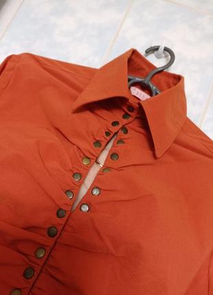 Блузка с вырезом капля рубашка на кнопках р. 46.