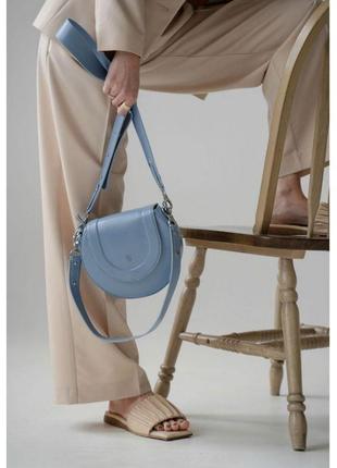 Женская кожаная сумка mandy голубая5 фото
