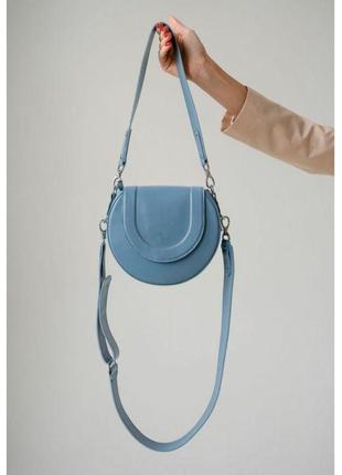Женская кожаная сумка mandy голубая3 фото