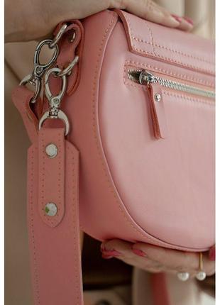 Жіноча шкіряна сумка mandy рожева6 фото