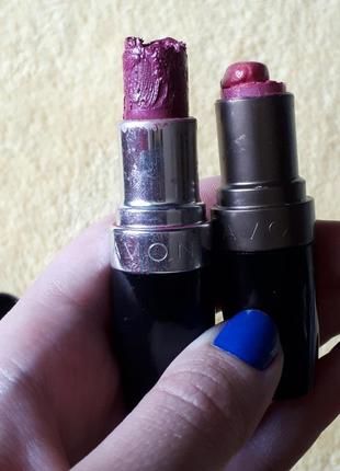 Лот помад сливовая и розовая помада ейвон avon
