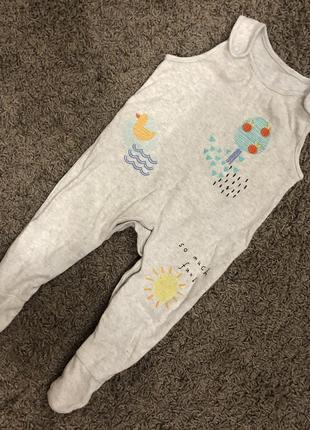 Штаны ползуны полукомбинезон 9-12 12-18 мес