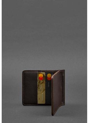 Мужское кожаное портмоне коричневое 1.0 зажим для денег4 фото