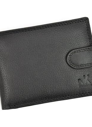 Чоловічий шкіряний гаманець money kepper cn 5602b rfid чорний