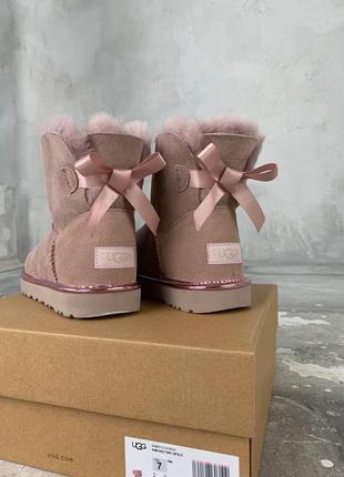 Ugg mini bailey bow женские зимние сапоги с натуральным мехом /осень/зима/весна😍8 фото