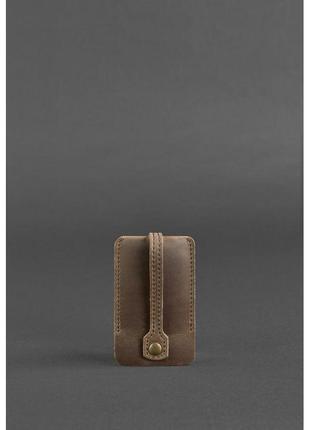 Кожаная ключница 1.0 темно-коричневый crazy horse