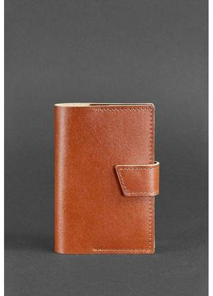 Кожаная обложка для паспорта 4.0 светло-коричневая