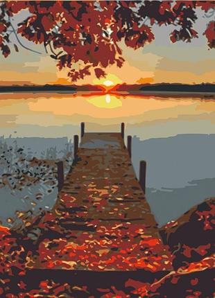 Картина по номерам без подрамника "осенний вечер" art craft 11007-acnf 40х50 см