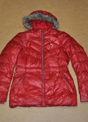 Puma красный женский пуховик пума