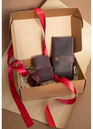 Женский подарочный набор кожаных аксессуаров париж crazy horse