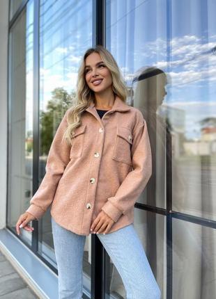 Женская теплая рубашка черная хаки бордовая зеленая бежевая лиловая базовая на пуговицах осенняя зимняя