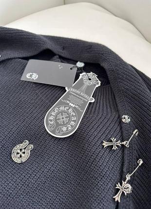 Шикарный костюм в стиле chrome hearts черный повязка рубчик сарафан с накидкой3 фото
