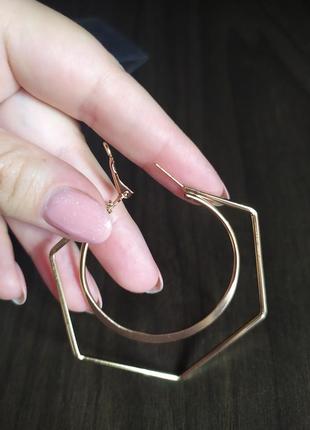 Серьги крупные кольца