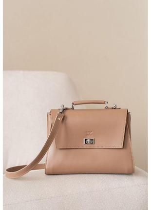 Женская кожаная сумка classic карамель краст1 фото
